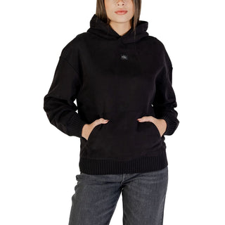 Sudadera con capucha de algodón negro