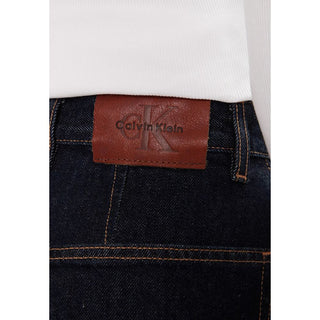 Jeans mom azules de algodón