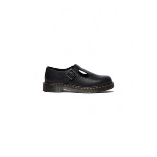 Schwarze Leder-Plateaupumps
