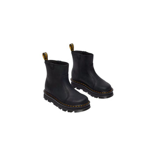 Schwarze Leder-Stiefeletten