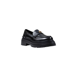 Black Leather Platform Pumps
