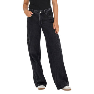 Schwarze Relaxed Fit Jeans aus Baumwolle
