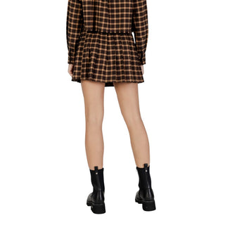 Brauner Minirock aus recyceltem Polyester