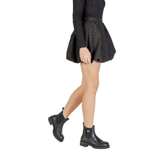 Minifalda negra de poliéster