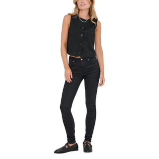 Schwarze Weste aus recyceltem Polyester