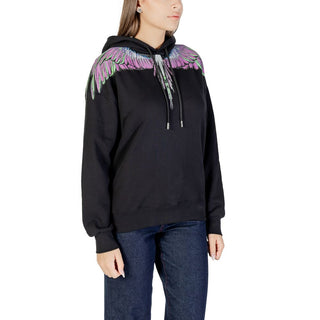 Schwarzer Baumwoll-Kapuzenpullover