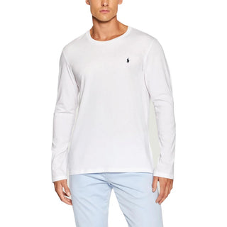 Camiseta de manga larga de algodón blanca