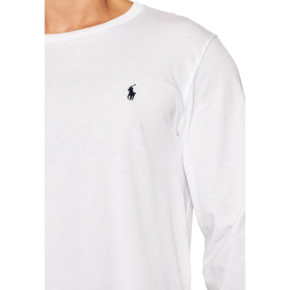 White Cotton Long Sleeve T-Shirt