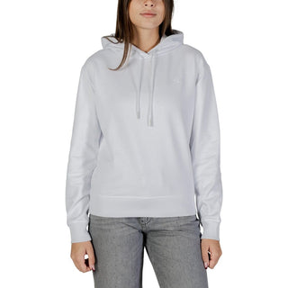 Sudadera con capucha de algodón blanco