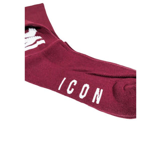Bordeauxfarbene Baumwollsocken
