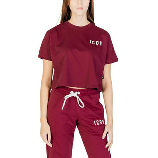 Bordeauxrotes Baumwoll-T-Shirt