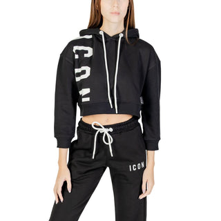 Sudadera con capucha de algodón negro