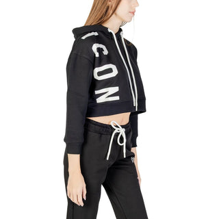 Sudadera con capucha de algodón negro