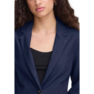 Blazer azul de algodón