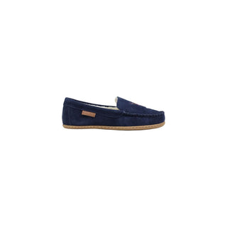 Zapatillas de cuero gamuzado azul