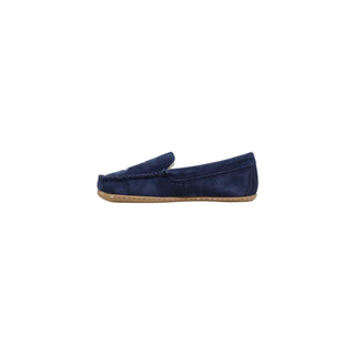 Zapatillas de cuero gamuzado azul