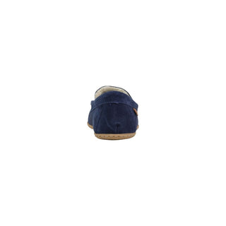 Zapatillas de cuero gamuzado azul