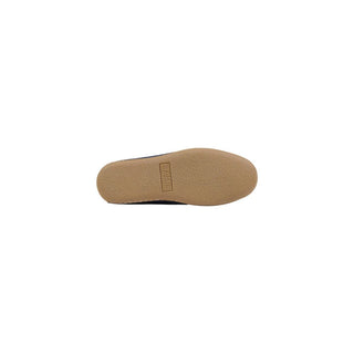 Zapatillas de cuero gamuzado azul