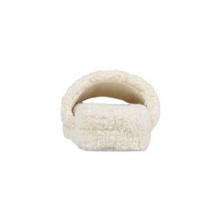 Cream Textile Slippers