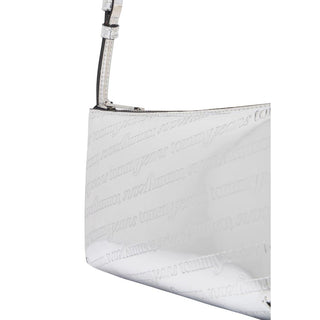Bolso de mano plateado de polietileno