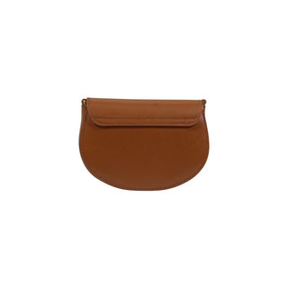 Bolso de Mano de Cuero Marrón