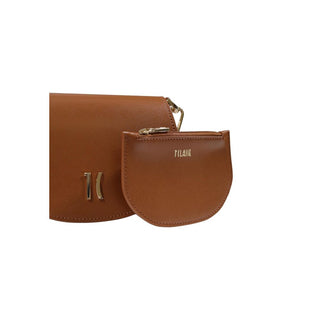 Bolso de Mano de Cuero Marrón