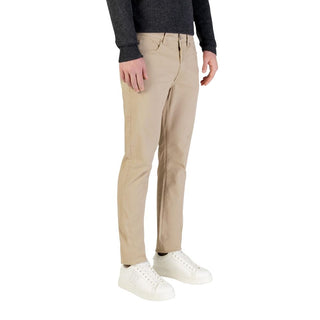 Beige Skinny-Hose aus Baumwolle