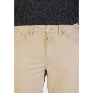 Beige Skinny-Hose aus Baumwolle