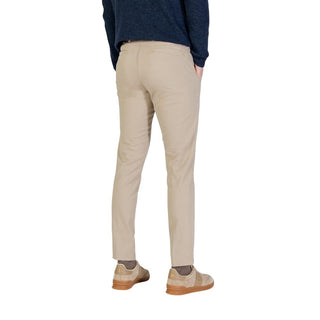 Beige Skinny-Hose aus Baumwolle