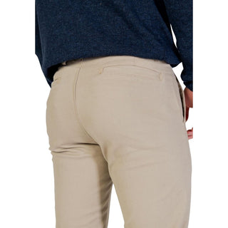 Beige Skinny-Hose aus Baumwolle