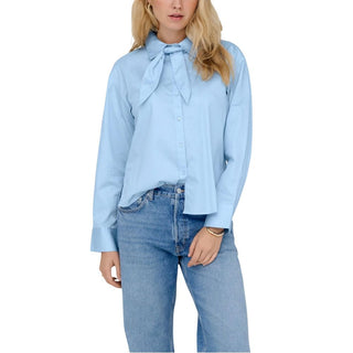 Blusa de algodón azul