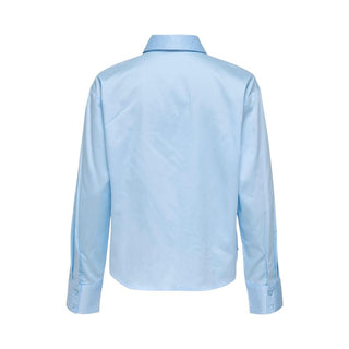 Blaue Baumwollbluse