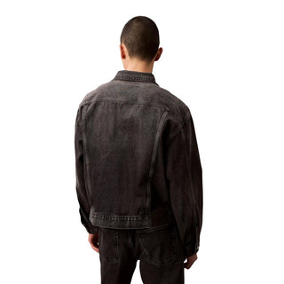 Schwarze Jeansjacke aus Baumwolle