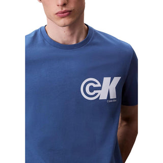 Blaues Baumwoll-T-Shirt