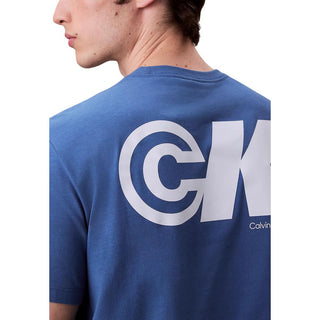 Blaues Baumwoll-T-Shirt