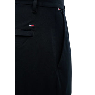 Blue Polyester Casual Pants