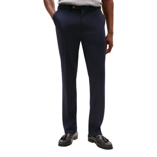 Pantalones de vestir azules de poliéster reciclado