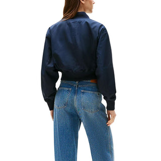 Bomber azul de poliéster reciclado