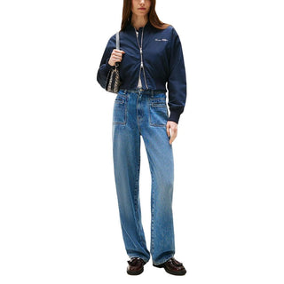 Bomber azul de poliéster reciclado