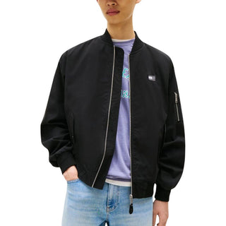 Bomber negro de algodón reciclado