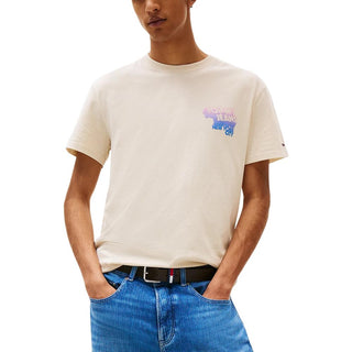 Camiseta beige de algodón reciclado
