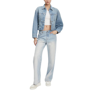 Hellblaue Jeansjacke aus Baumwolle