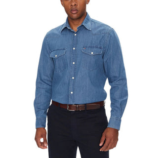 Camisa de mezclilla azul claro