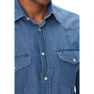 Camisa de mezclilla azul claro