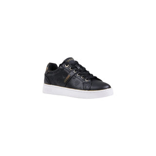 Schwarze Polyethylen Low-Top-Sneakers
