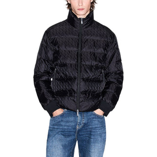 Black Polyamide Full-Length Jacket