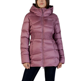 Lila Polyamid-Bomberjacke
