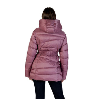 Lila Polyamid-Bomberjacke