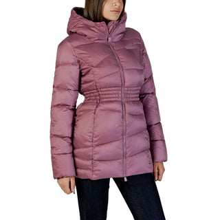 Lila Polyamid-Bomberjacke