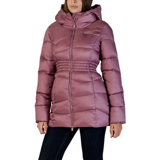 Lila Polyamid-Bomberjacke
